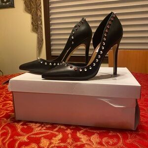 Steve Madden Black Studded Heels